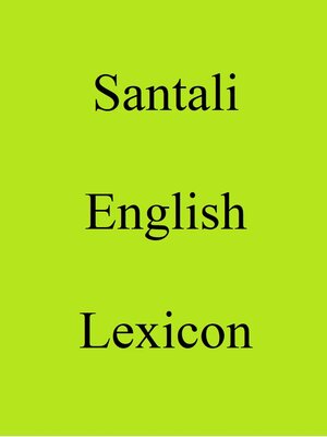 cover image of Santali English Lexicon